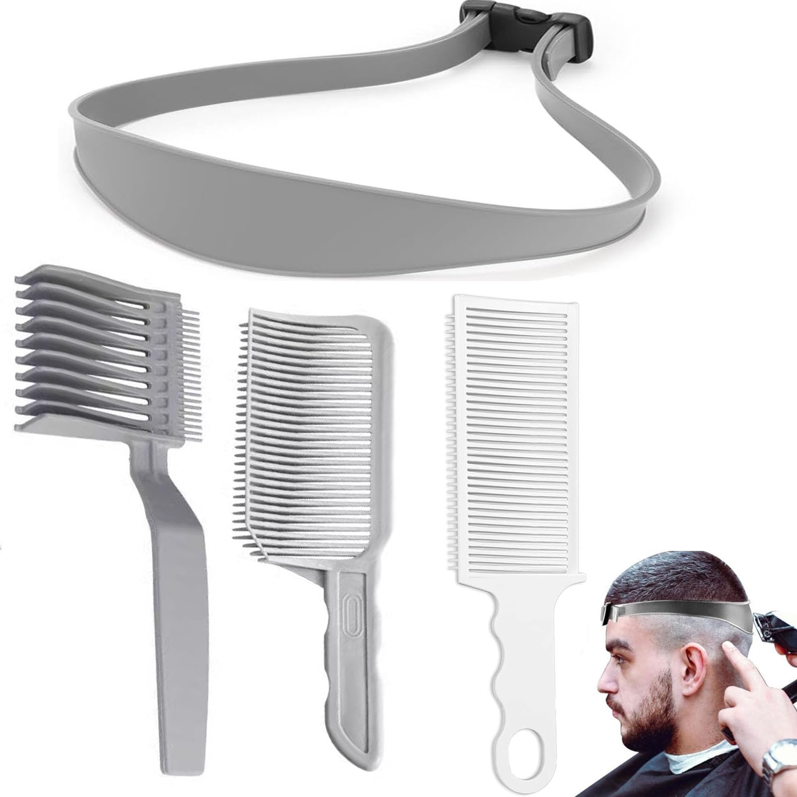 Amazon | KALOLINNA 理髪用具 フェードコーム 4点セット 整髪用コーム3